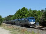 AMTK 92 & 158 lead train P080-27 northbound